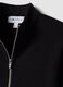 Black stretch modal sweatshirt with high neck_5