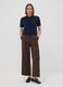 The Iconic Pants brown wide-leg joggers in stretch viscose_0