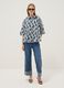 Multicoloured stretch cotton top with soft collar_1