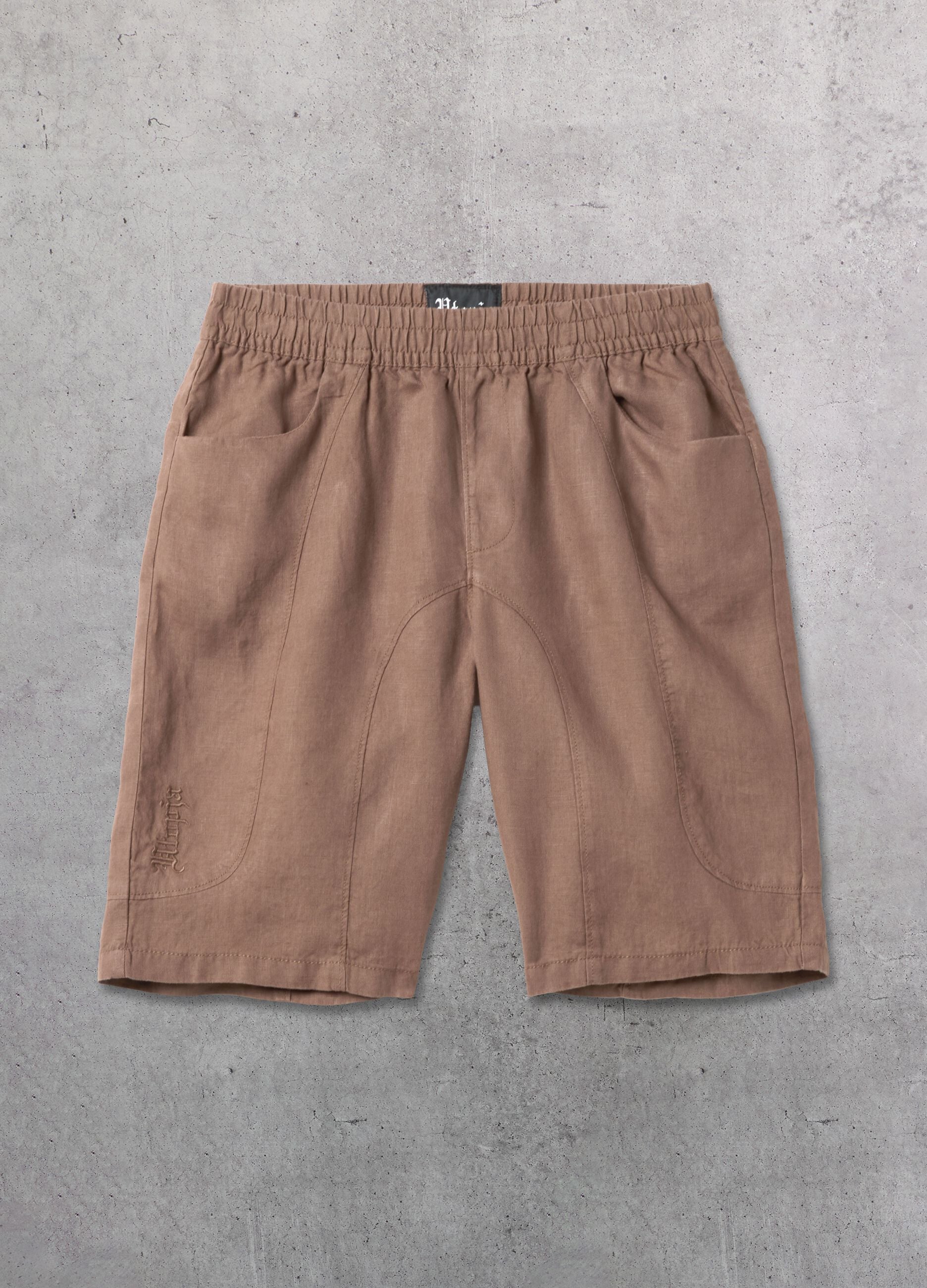 100% Linen Shorts in Mocha