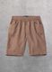100% Linen Shorts in Mocha_0