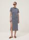 Blue striped stretch cotton maxi dress_0