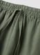 Green pure linen trousers with drawstring_5