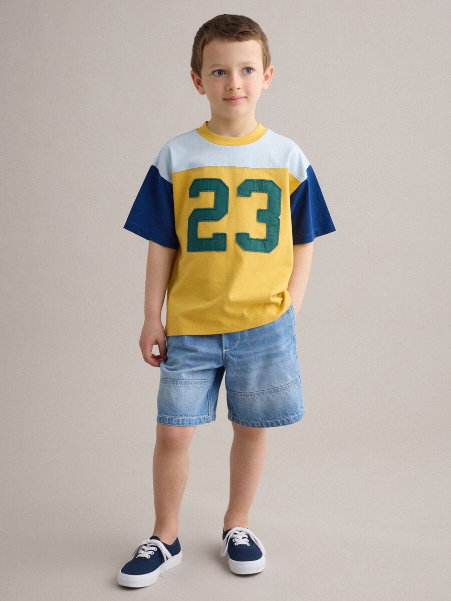 Pure cotton denim shorts, baggy fit_0