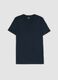 Blue pure Supima cotton V-neck T-shirt, regular fit_4