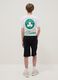Blue organic cotton shorts with elasticated waist_1