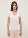 White pure cotton V-neck regular fit pajama shirt_0