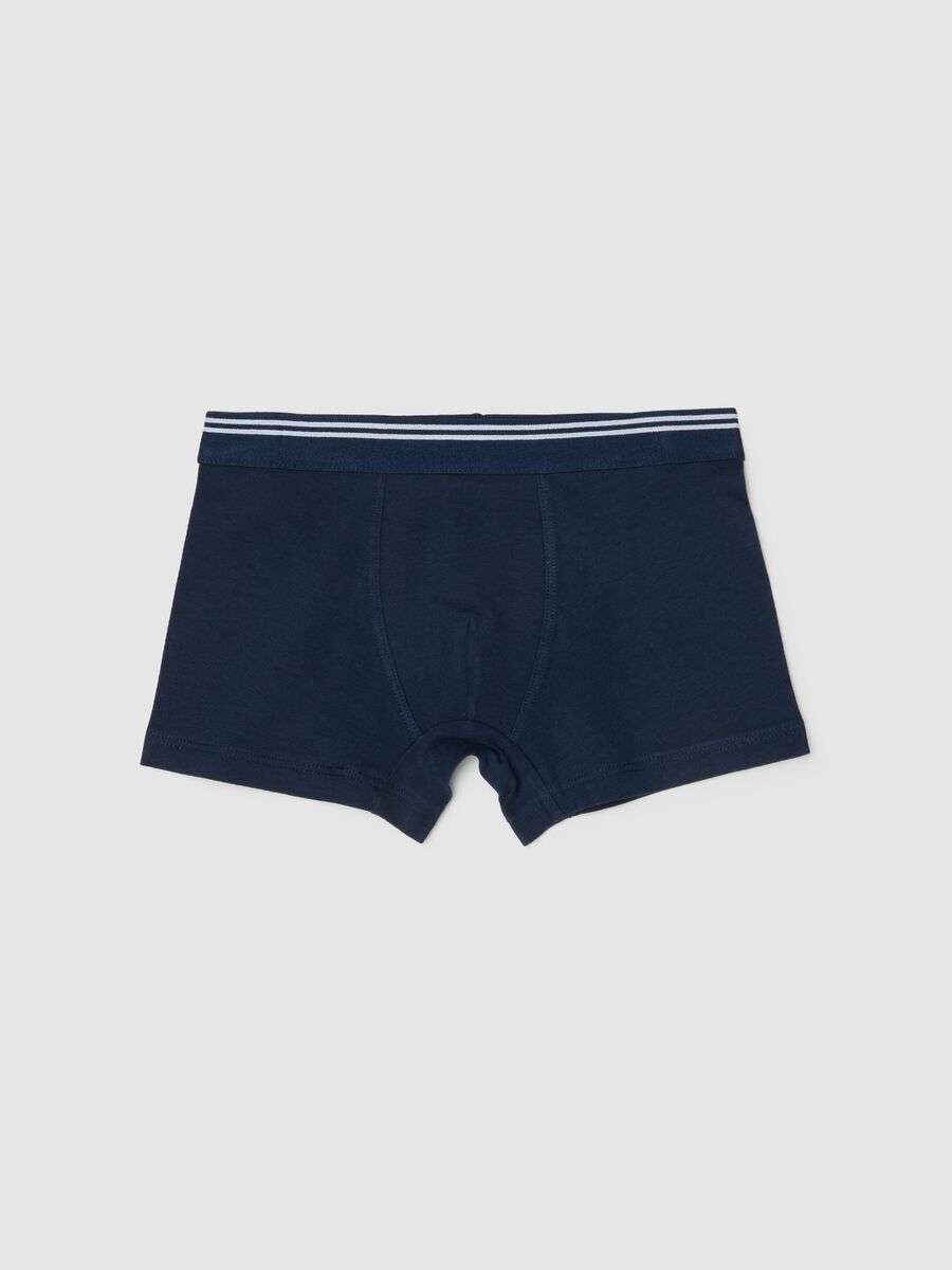 Boys' blue stretch cotton regular fit boxers_0