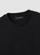 Black crew-neck pure cotton T-shirt, regular fit_2