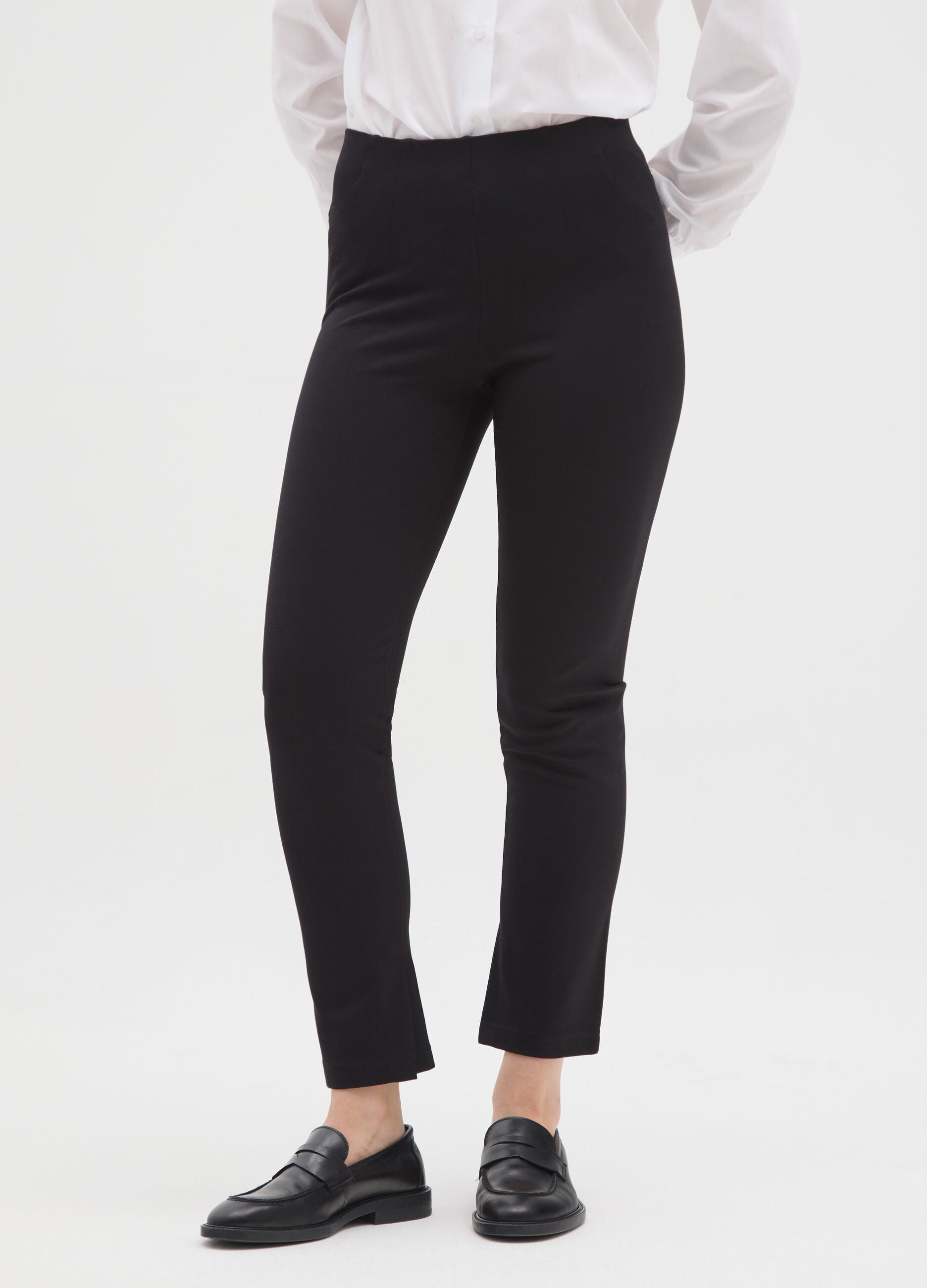 Black Stretch Regular Fit Leggings