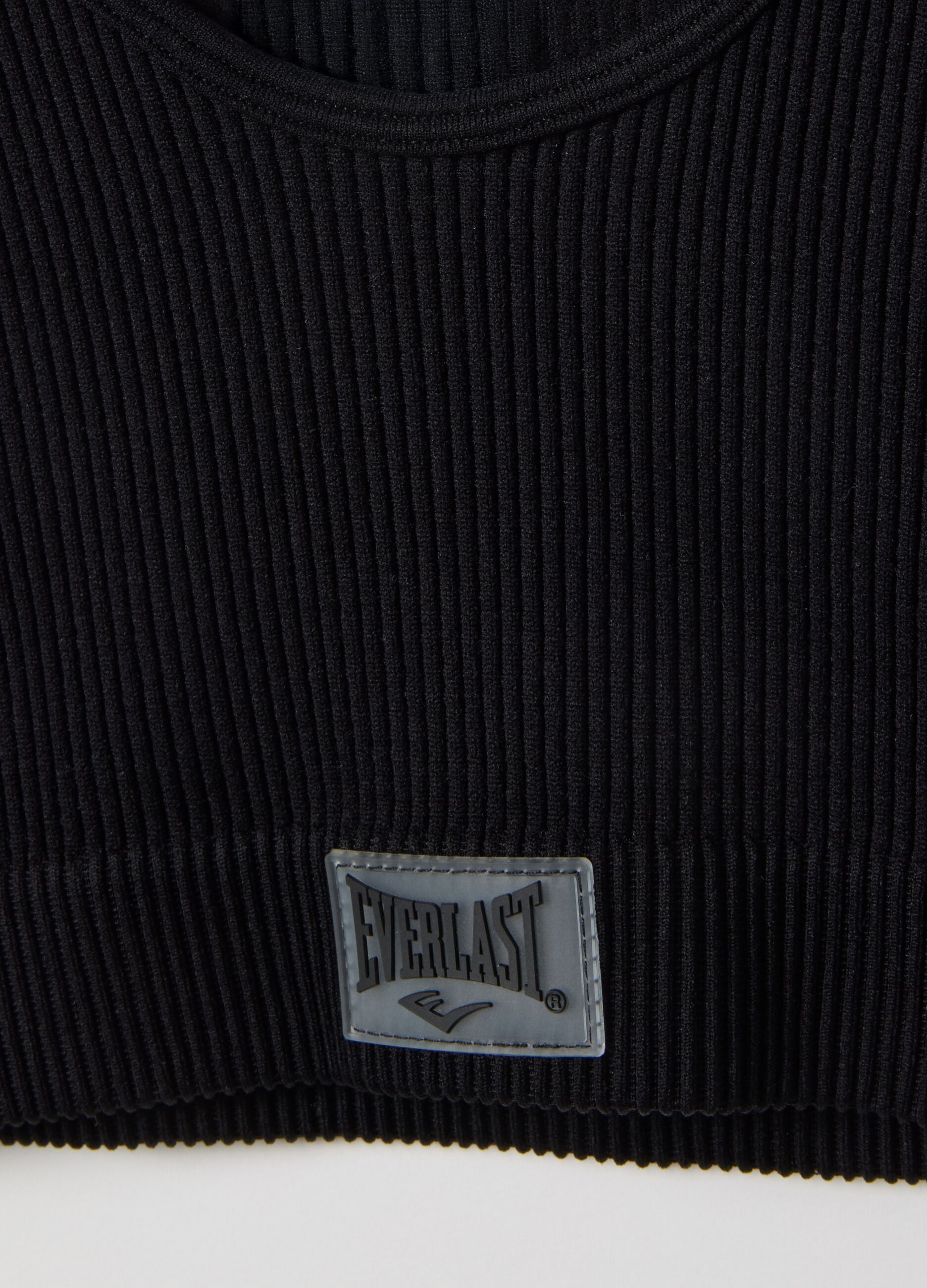 Black regular fit sports tank top