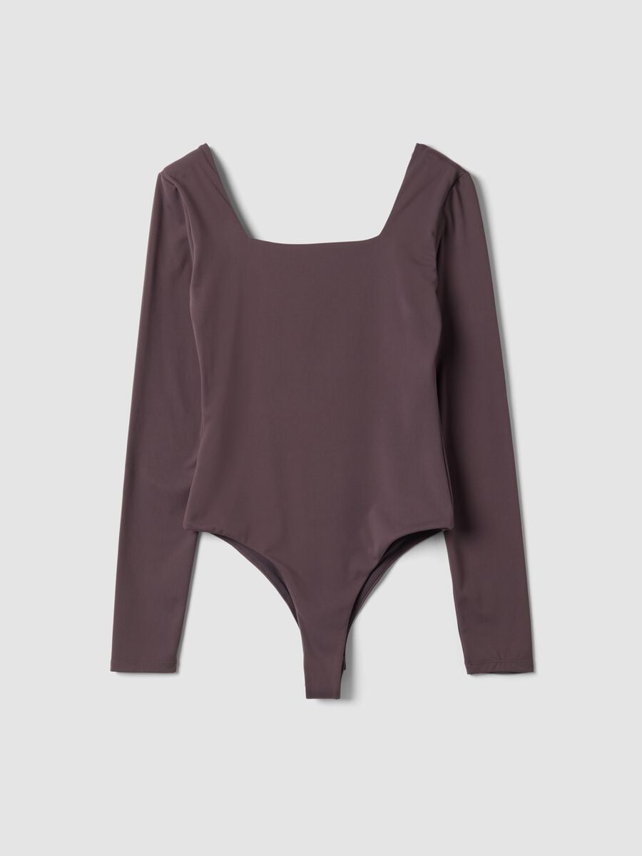 Body malva in tessuto elasticizzato traspirante con scollo ampio ALTAVIA STUDIO_6