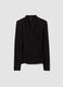 Brown stretch viscose, silk and wool crew-neck T-shirt, regular fit_4