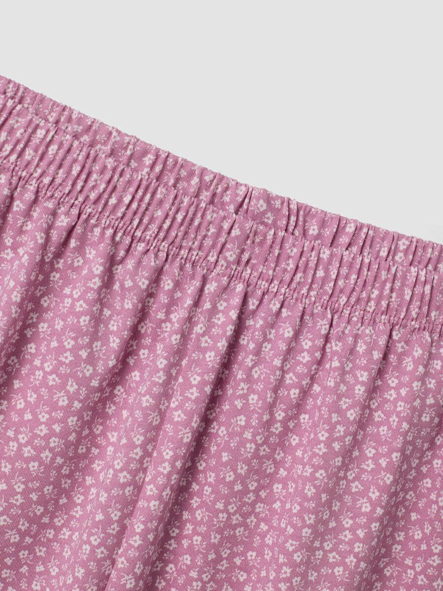 Pink pure organic cotton crew-neck pyjamas for girls_3