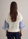 White cotton blend eyelet knit regular fit jumper_3