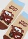 2-pack of non-slip organic stretch cotton socks with Cars print_2