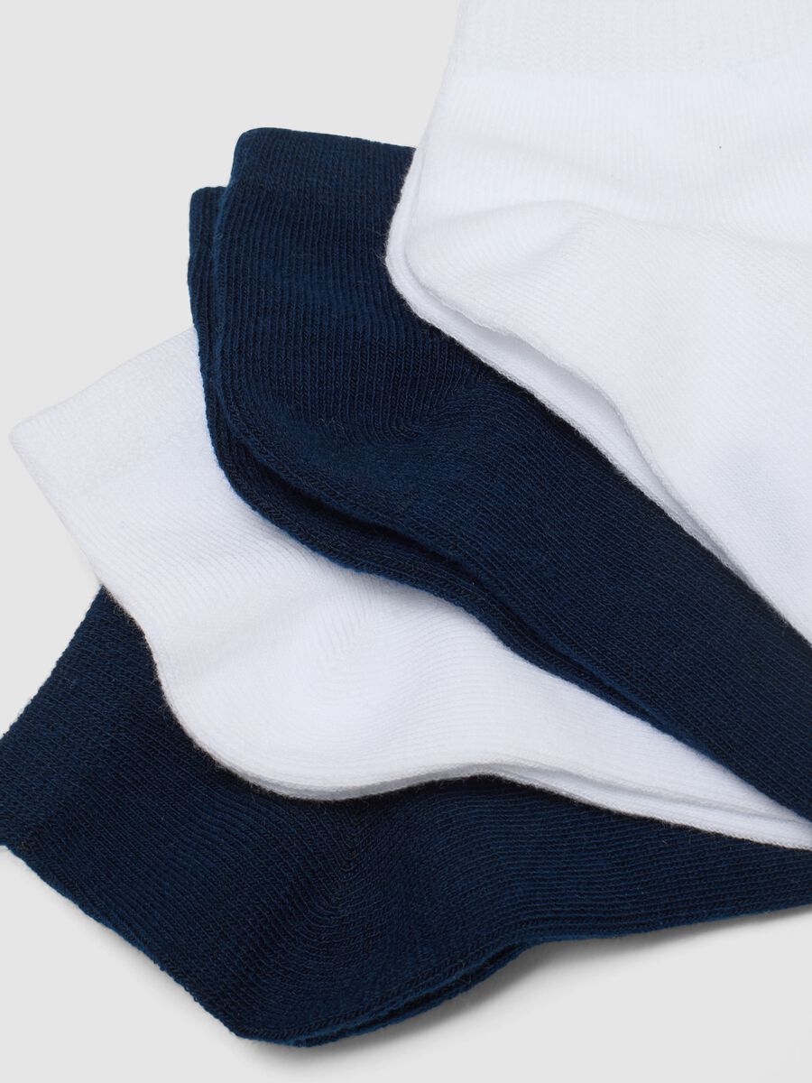Multicoloured organic cotton blend multipack socks for kids_1
