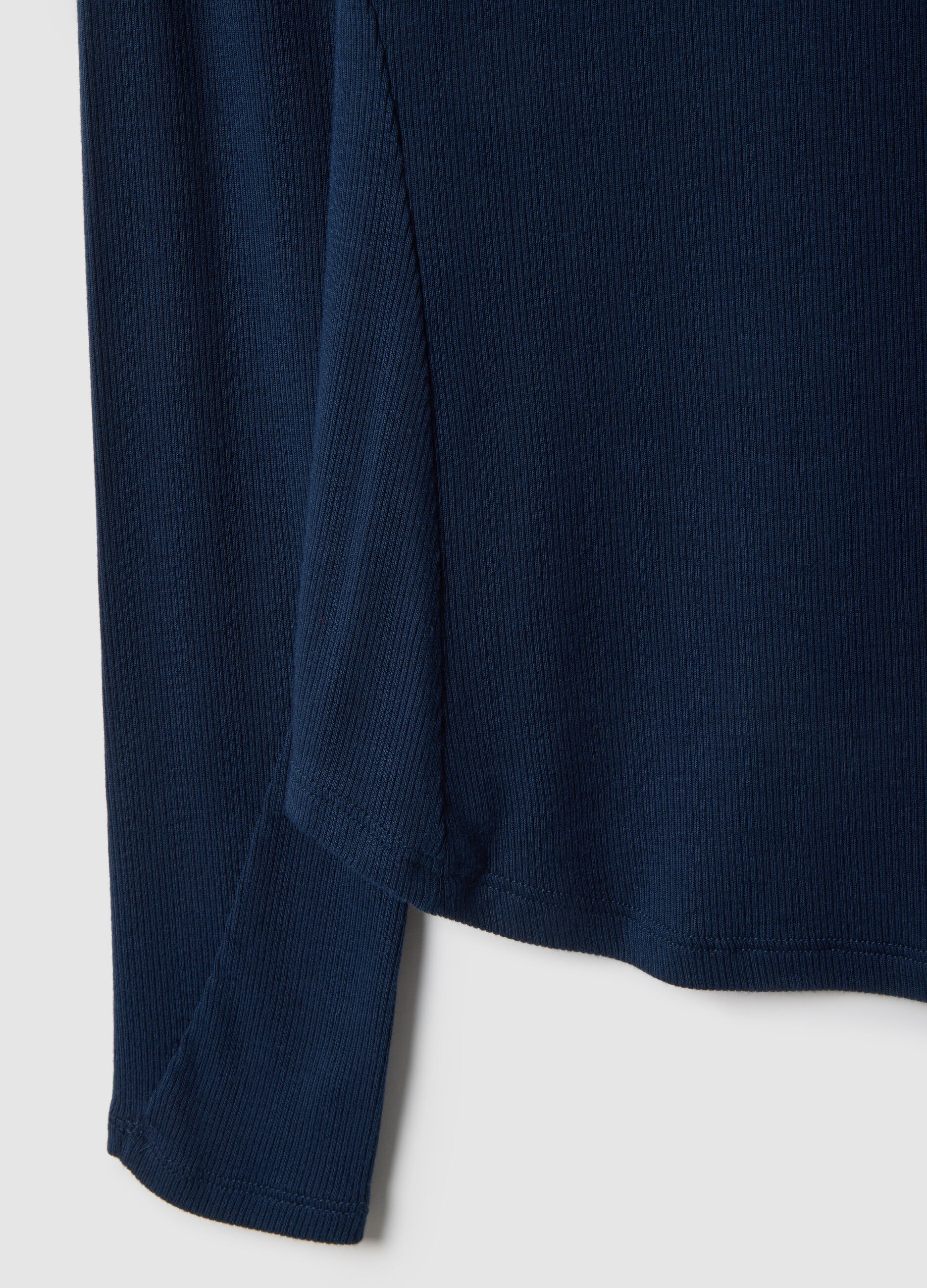 Blue stretch modal regular fit top