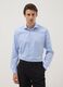 Light blue slim-fit cotton-blend shirt with French collar_0