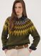 Green jacquard crew-neck jumper_0