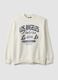 White cotton-blend sweatshirt with Lakers print_4