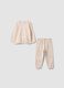 Pink organic cotton floral-print pyjamas for baby girl and toddler_0