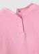 Pink stretchy cotton girl's T-shirt with rainbow embroidery_2