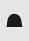 Black stretch cotton jersey knit hat for boys_1