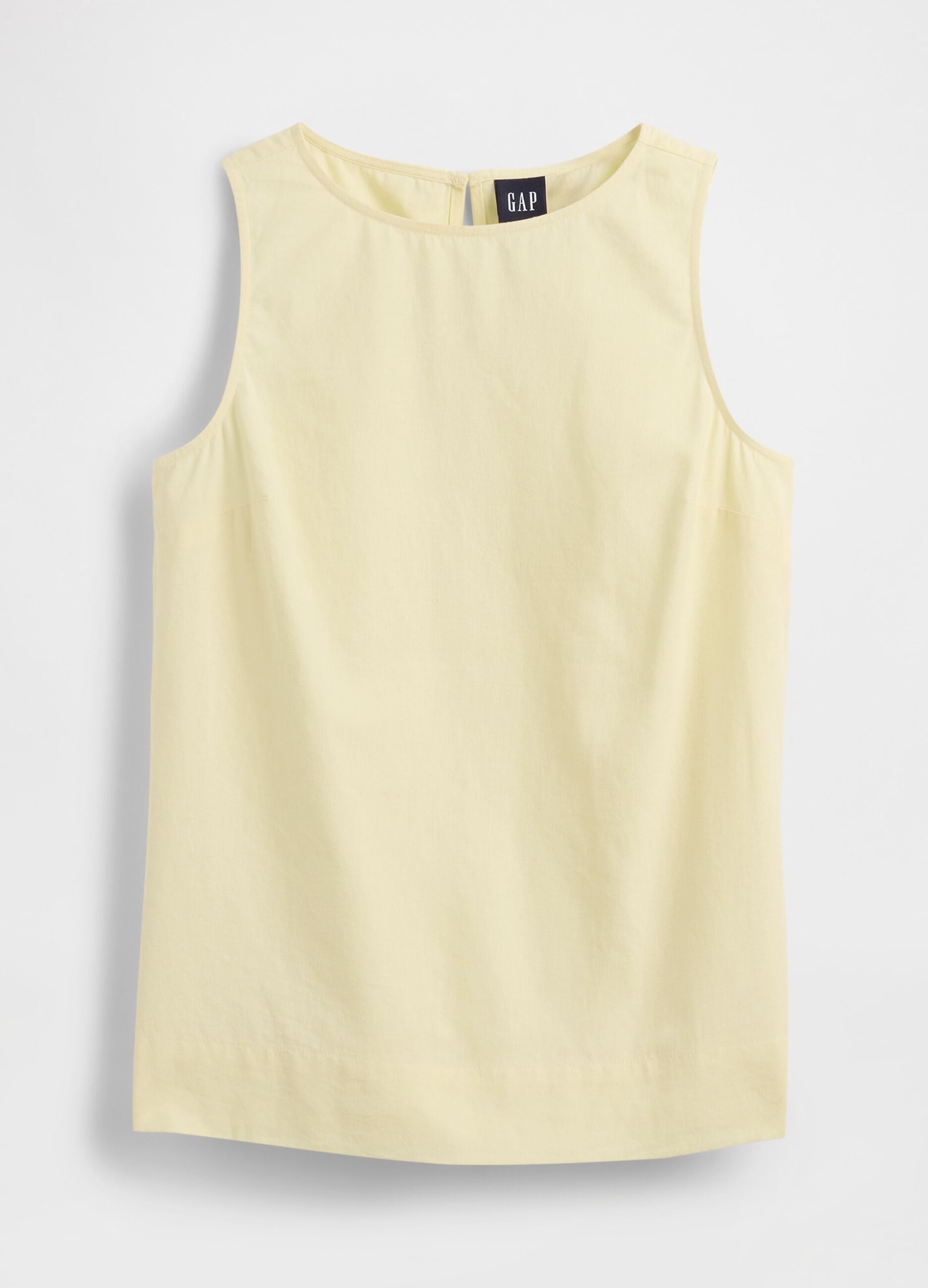 Linen-blend tank top