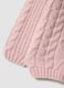 Pink knitted crew-neck jumper for baby girl_2