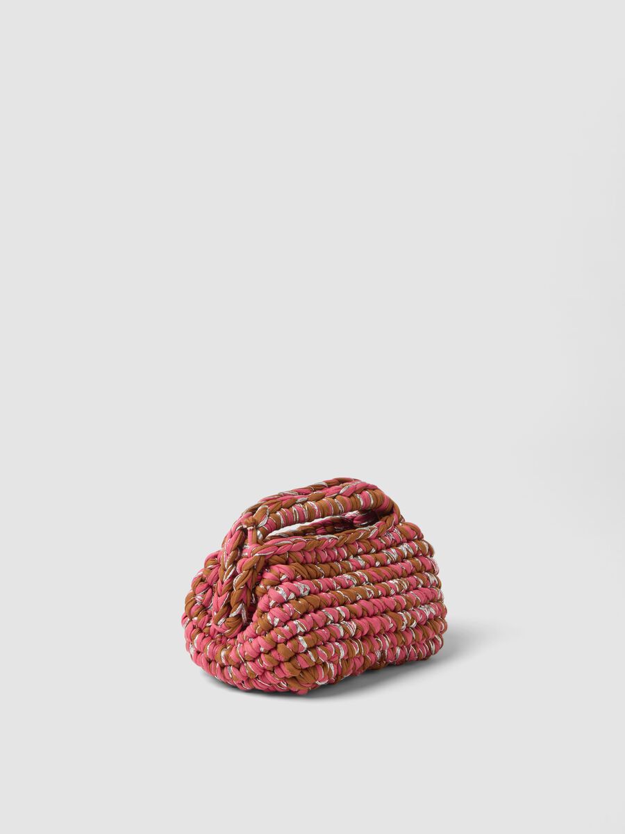 Multicolour woven cotton-blend pouch_1