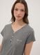 Grey nightdress in organic cotton and viscose blend_1