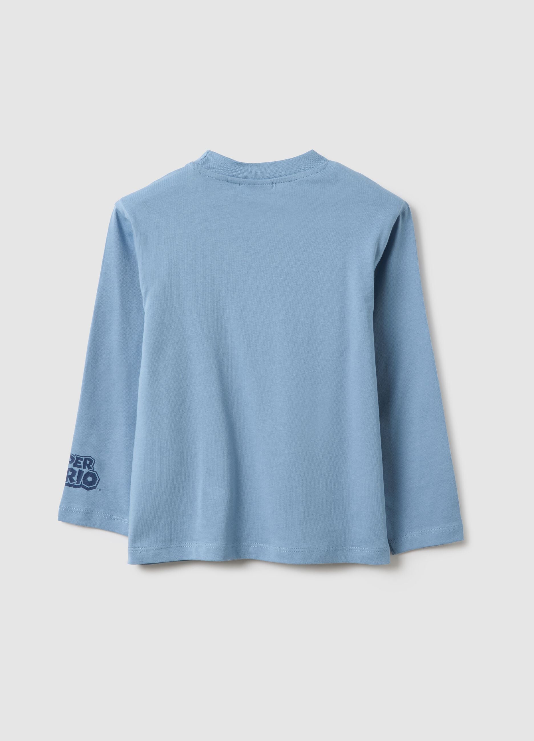 Blue regular fit pure cotton t-shirt for children