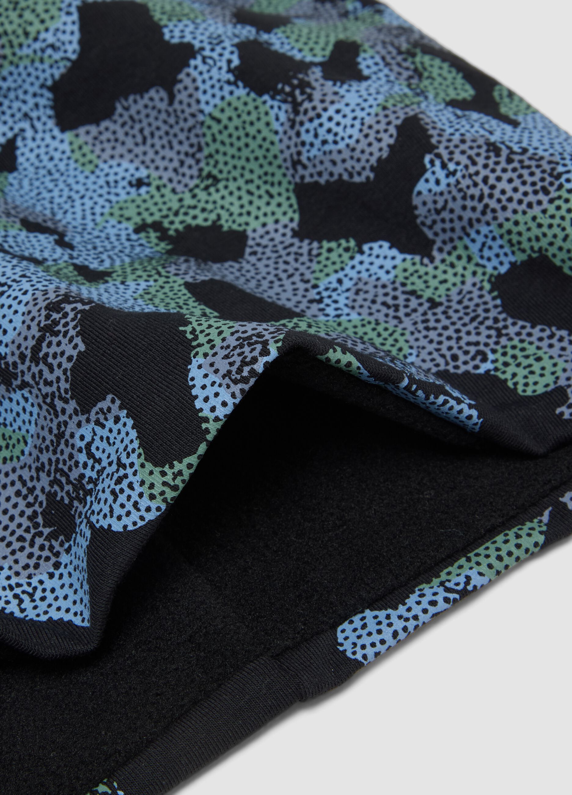 Multicoloured stretch cotton patterned scarf for boys