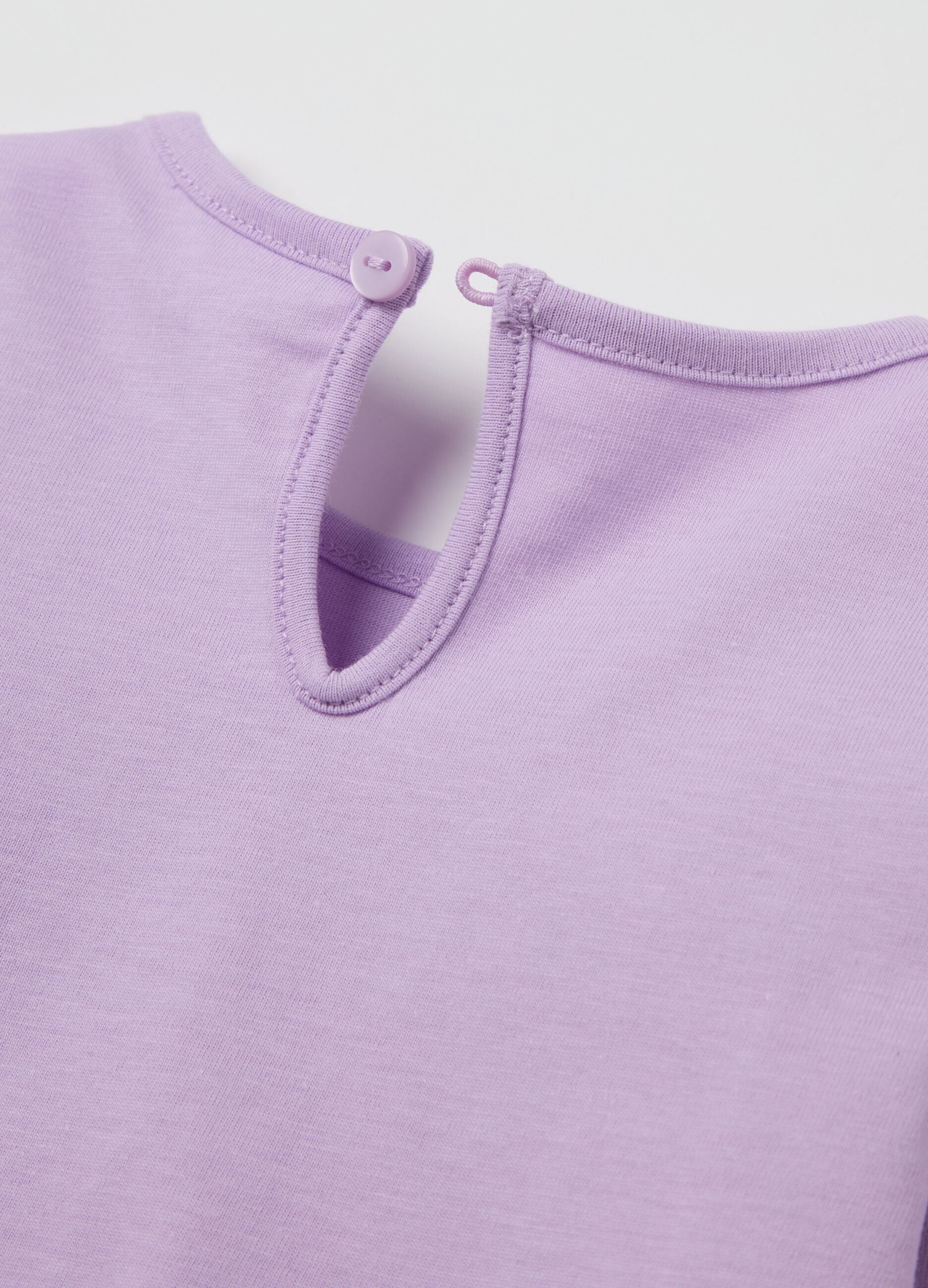 Long-sleeved T-shirt with glitter ice cream print