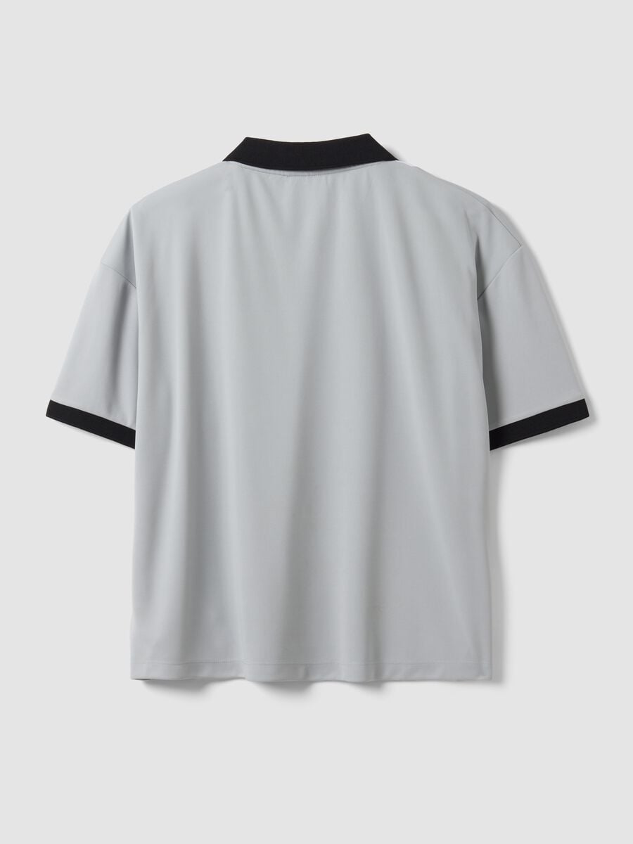 Grey PlayStation V-neck short-sleeve T-shirt_2