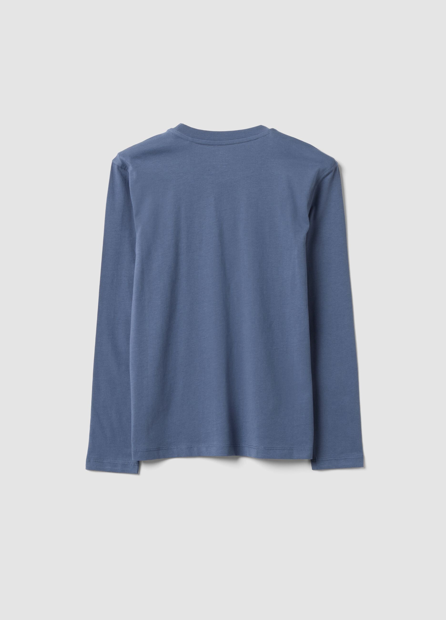 Grey relaxed-fit T-shirt in pure organic cotton for boys