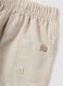 Beige cotton-linen blend set for babies_3