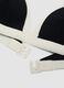 Black stretch-fabric bikini top with white trim and straps_5