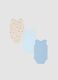 Three-pack sleeveless bodysuits in multicolour pure cotton for newborns_1
