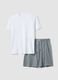 Short Pyjamas in Multicolour Organic Cotton with Regular Fit_4