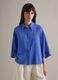 Blue Linen Blend Oversized Fit Shirt_2