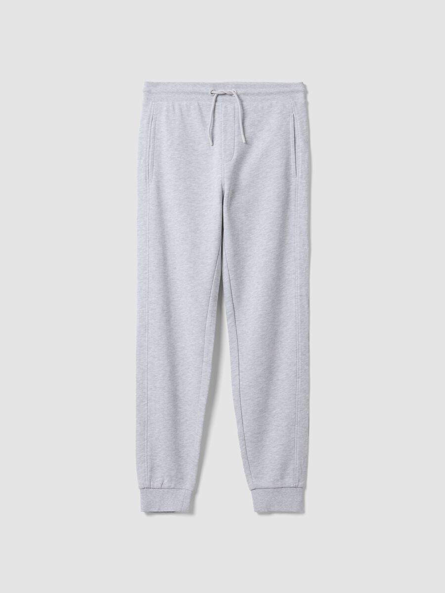 Grey organic cotton jogger trousers_0