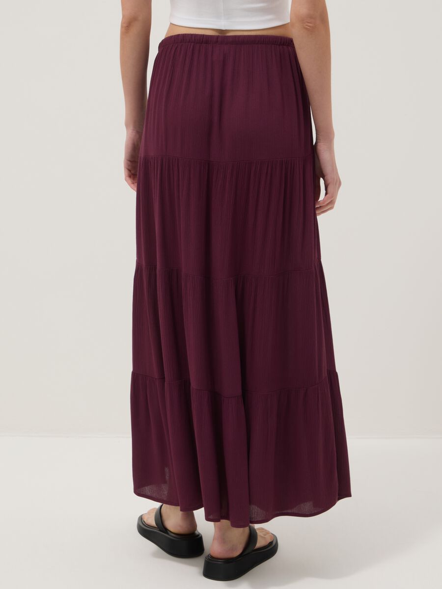 Long purple skirt in pure viscose_2