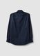 Blue pure cotton shirt with classic collar, regular fit, non-iron_5