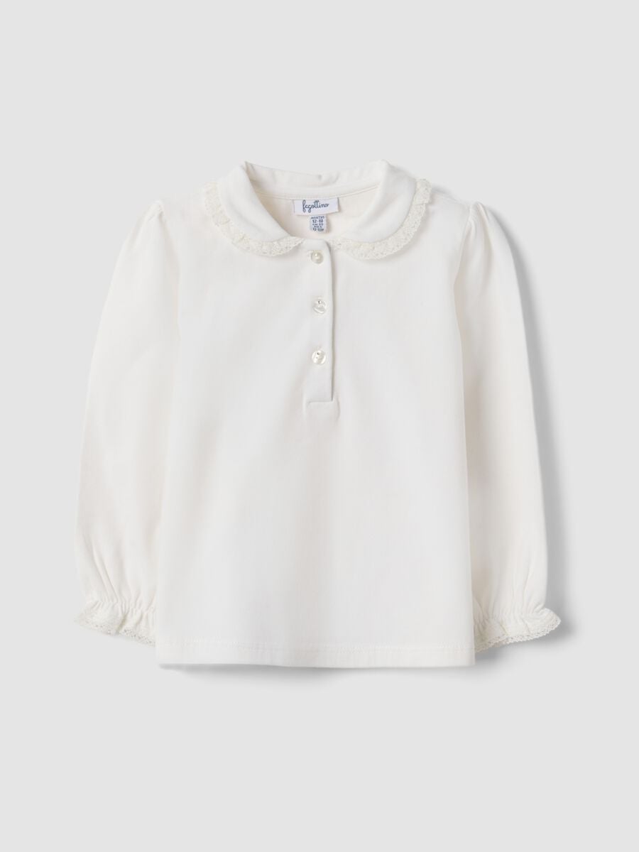 White organic stretch-cotton polo shirt_0