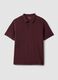 Brown stretch cotton polo shirt regular fit_4