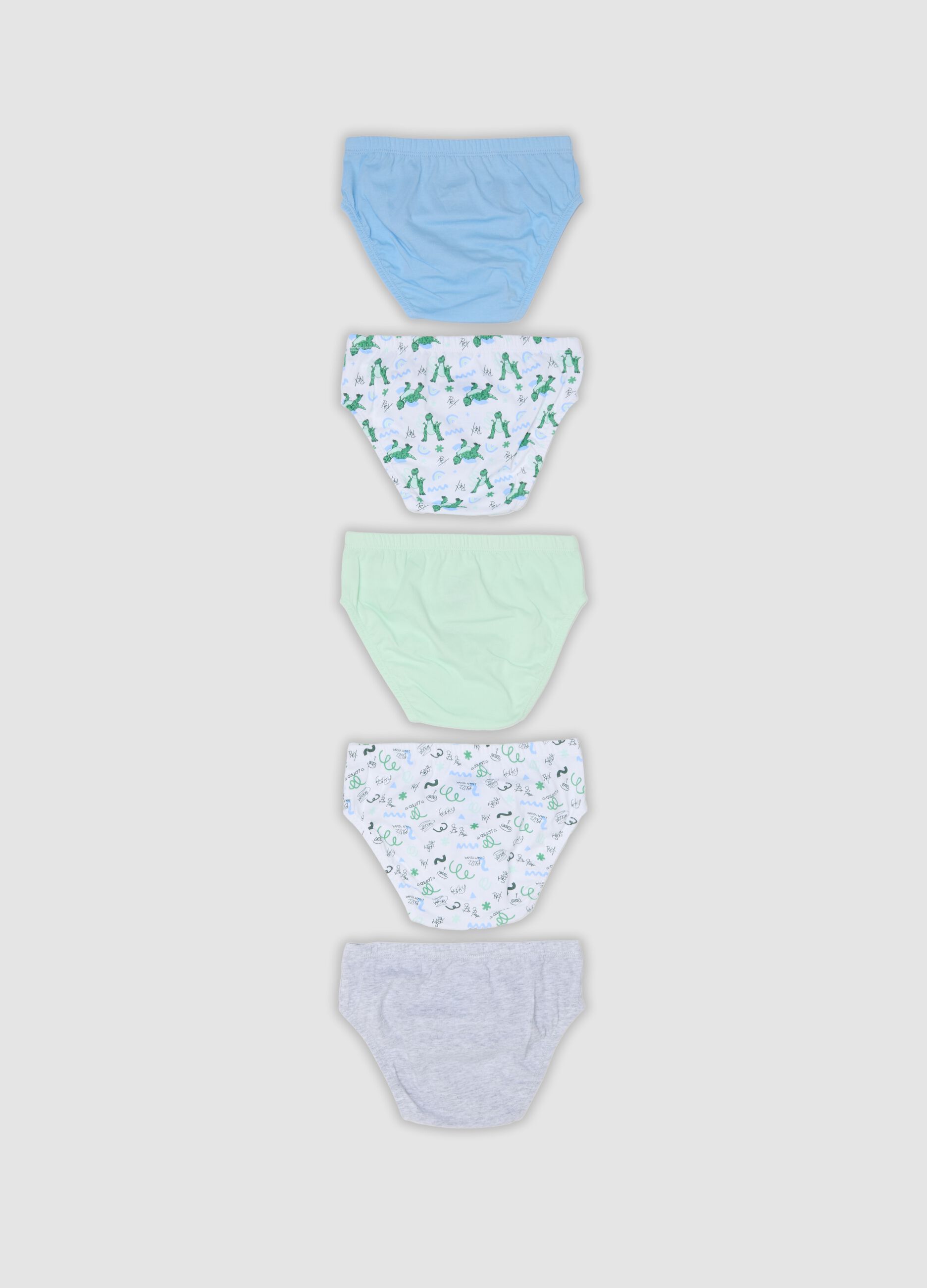 Pack of five multicolour organic cotton Toy Story print briefs