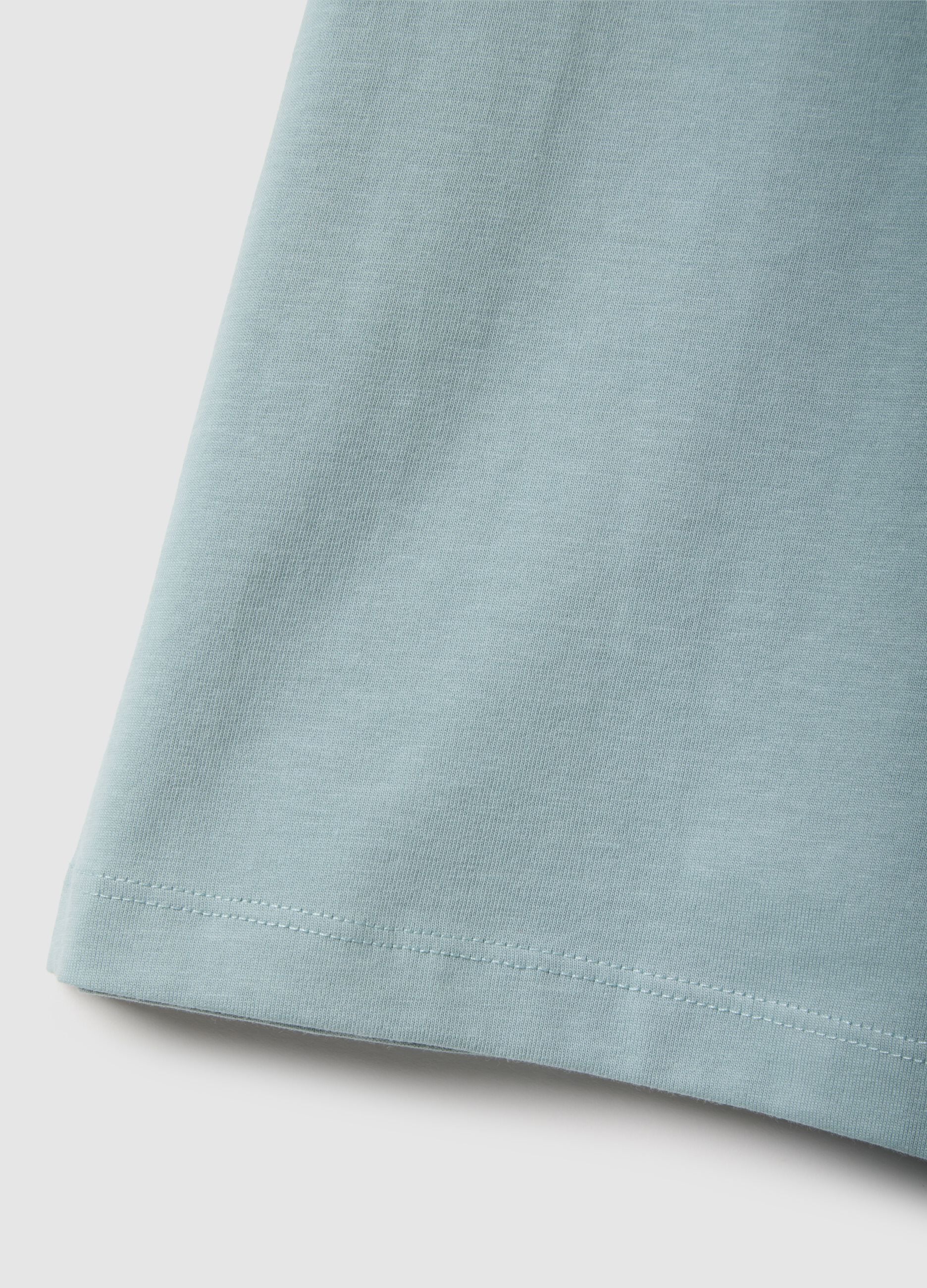 Children's blue crew neck t-shirt in pure cotton regular fit