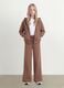 Brown culotte trousers in 100% organic cotton for girls_0